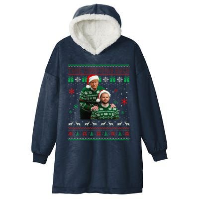 Trump Vance Brothers Make Christmas Great Again Santa Hooded Wearable Blanket