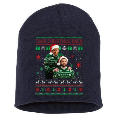 Trump Vance Brothers Make Christmas Great Again Santa Short Acrylic Beanie