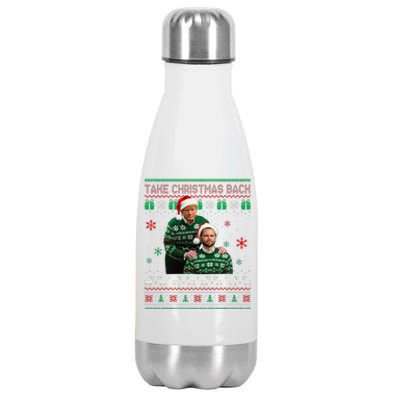 Trump Vance Brothers Make Christmas Great Again Santa Stainless Steel Insulated Water Bottle