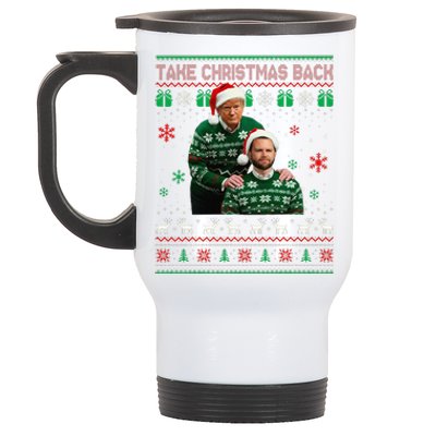 Trump Vance Brothers Make Christmas Great Again Santa Stainless Steel Travel Mug