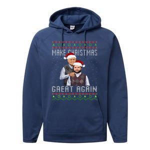 Trump Vance Brothers Make Christmas Great Again Santa Performance Fleece Hoodie