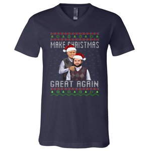 Trump Vance Brothers Make Christmas Great Again Santa V-Neck T-Shirt