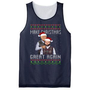 Trump Vance Brothers Make Christmas Great Again Santa Mesh Reversible Basketball Jersey Tank