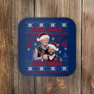 Trump Vance Brothers Make Christmas Great Again Santa Coaster