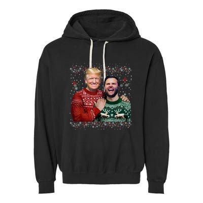 Trump Vance Brothers Funny Ugly Christmas Xmas Sweater Trump Garment-Dyed Fleece Hoodie