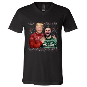 Trump Vance Brothers Funny Ugly Christmas Xmas Sweater Trump V-Neck T-Shirt