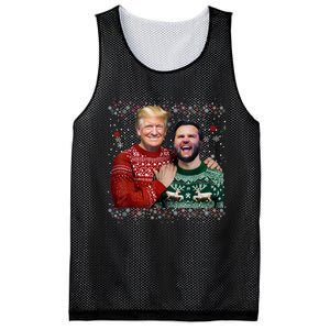 Trump Vance Brothers Funny Ugly Christmas Xmas Sweater Trump Mesh Reversible Basketball Jersey Tank