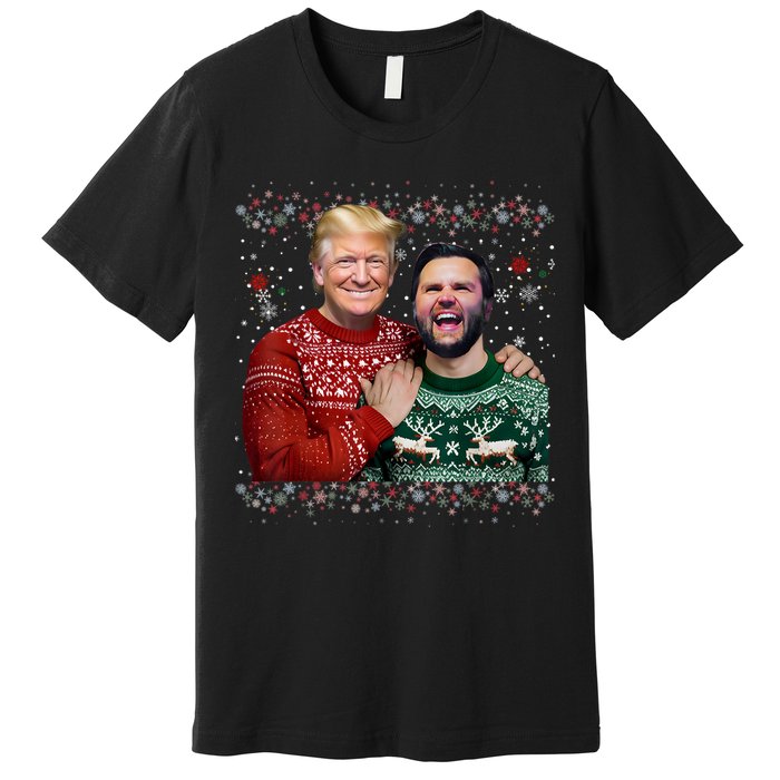 Trump Vance Brothers Funny Ugly Christmas Xmas Sweater Trump Premium T-Shirt