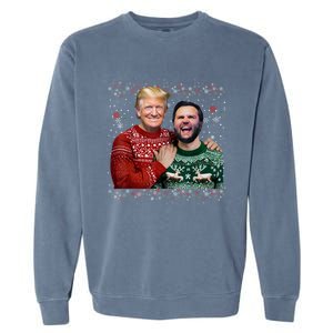 Trump Vance Brothers Funny Ugly Christmas Xmas Sweater Trump Garment-Dyed Sweatshirt