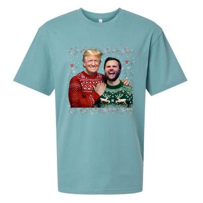 Trump Vance Brothers Funny Ugly Christmas Xmas Sweater Trump Sueded Cloud Jersey T-Shirt