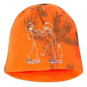 Trump Vs Biden Funny Debate Stickfigure Kati - Camo Knit Beanie