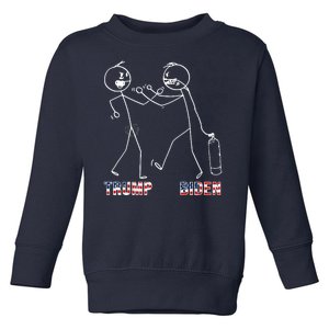 Trump Vs Biden Funny Debate Stickfigure Toddler Sweatshirt