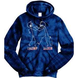 Trump Vs Biden Funny Debate Stickfigure Tie Dye Hoodie