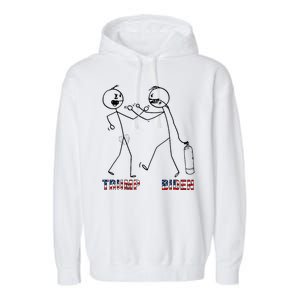 Trump Vs Biden Funny Debate Stickfigure Garment-Dyed Fleece Hoodie