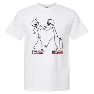 Trump Vs Biden Funny Debate Stickfigure Garment-Dyed Heavyweight T-Shirt