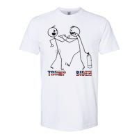 Trump Vs Biden Funny Debate Stickfigure Softstyle CVC T-Shirt