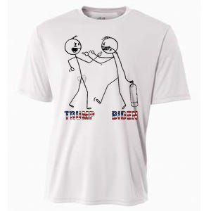 Trump Vs Biden Funny Debate Stickfigure Cooling Performance Crew T-Shirt