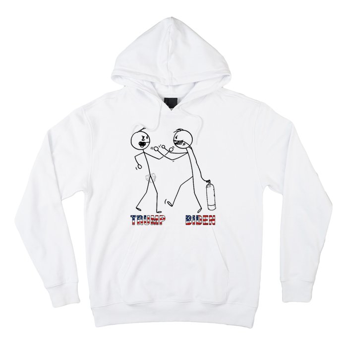 Trump Vs Biden Funny Debate Stickfigure Hoodie