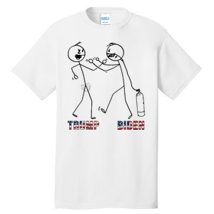 Trump Vs Biden Funny Debate Stickfigure Tall T-Shirt