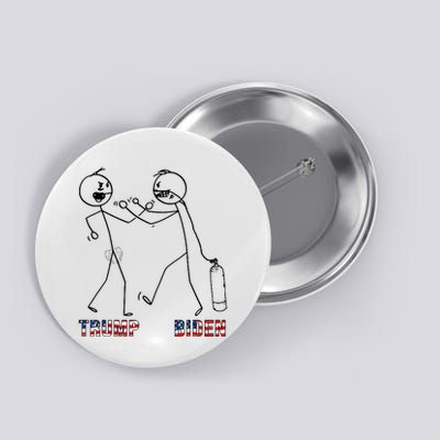 Trump Vs Biden Funny Debate Stickfigure Button