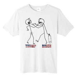 Trump Vs Biden Funny Debate Stickfigure Tall Fusion ChromaSoft Performance T-Shirt