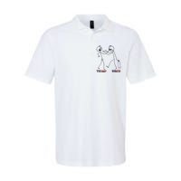 Trump Vs Biden Funny Debate Stickfigure Softstyle Adult Sport Polo