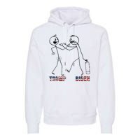 Trump Vs Biden Funny Debate Stickfigure Premium Hoodie