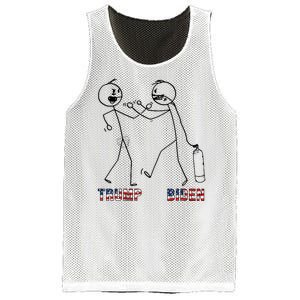 Trump Vs Biden Funny Debate Stickfigure Mesh Reversible Basketball Jersey Tank