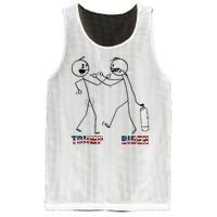 Trump Vs Biden Funny Debate Stickfigure Mesh Reversible Basketball Jersey Tank