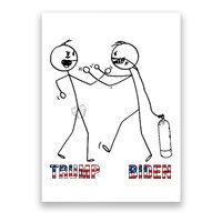 Trump Vs Biden Funny Debate Stickfigure Poster