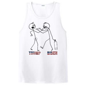 Trump Vs Biden Funny Debate Stickfigure PosiCharge Competitor Tank