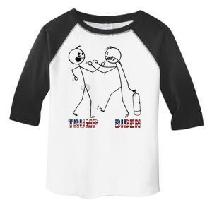 Trump Vs Biden Funny Debate Stickfigure Toddler Fine Jersey T-Shirt