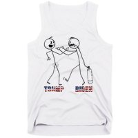 Trump Vs Biden Funny Debate Stickfigure Tank Top