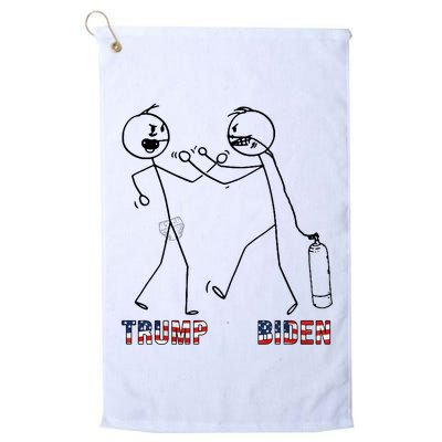 Trump Vs Biden Funny Debate Stickfigure Golf Towel