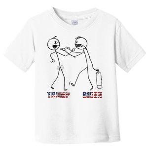 Trump Vs Biden Funny Debate Stickfigure Toddler T-Shirt