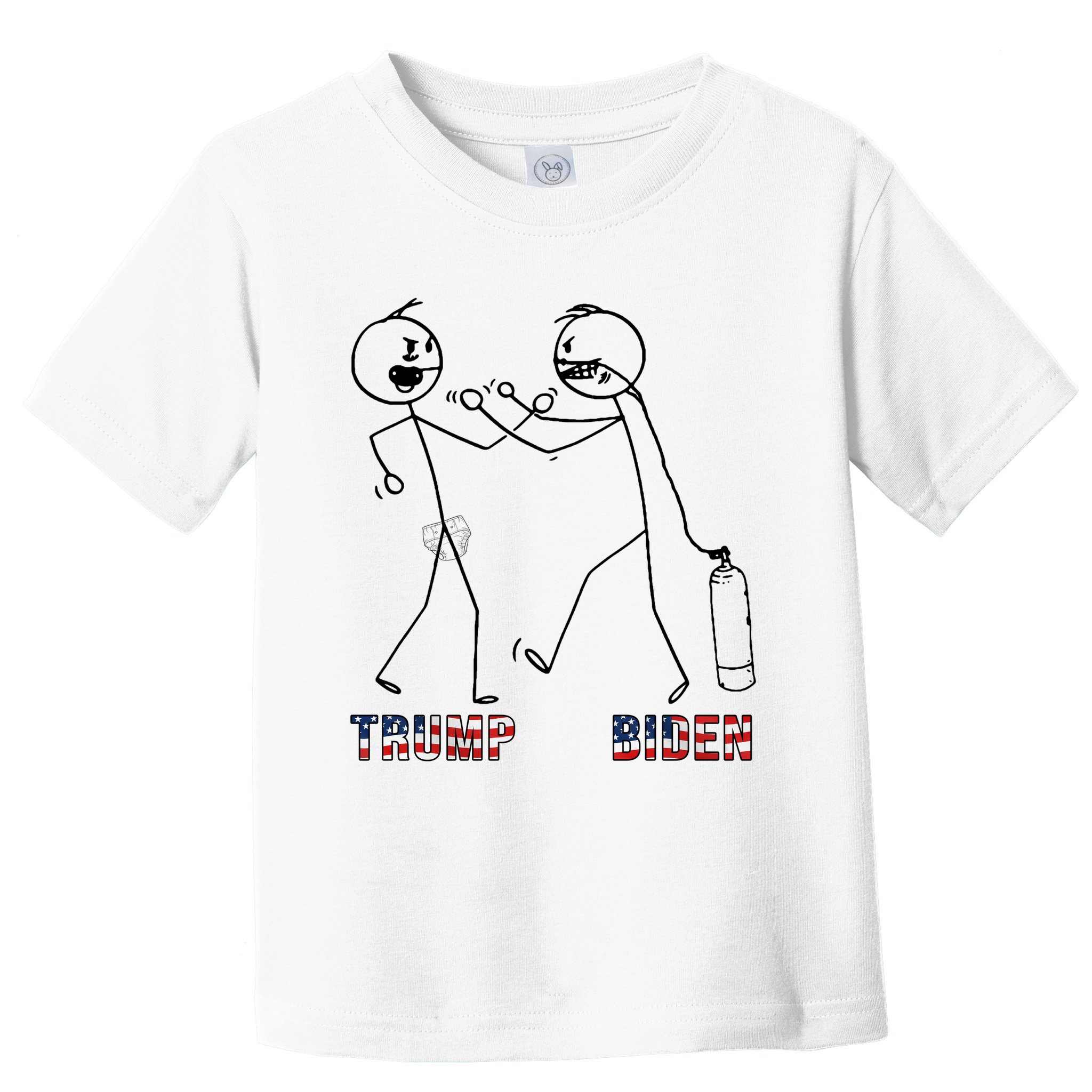 Trump Vs Biden Funny Debate Stickfigure Toddler T-Shirt