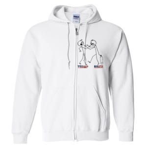 Trump Vs Biden Funny Debate Stickfigure Full Zip Hoodie