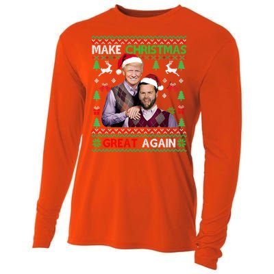 Trump Vance Brothers Funny Make Christmas Great Again Gift Cooling Performance Long Sleeve Crew