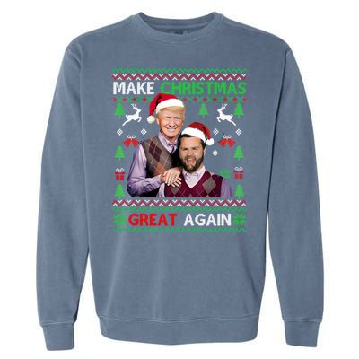 Trump Vance Brothers Funny Make Christmas Great Again Gift Garment-Dyed Sweatshirt