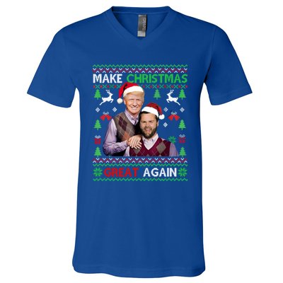 Trump Vance Brothers Funny Make Christmas Great Again Gift V-Neck T-Shirt