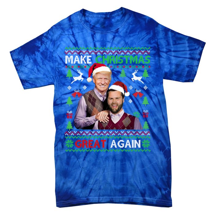 Trump Vance Brothers Funny Make Christmas Great Again Gift Tie-Dye T-Shirt