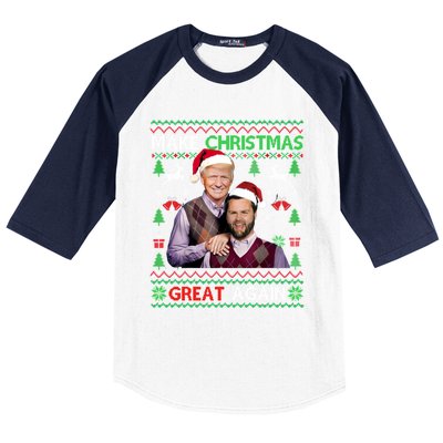 Trump Vance Brothers Funny Make Christmas Great Again Gift Baseball Sleeve Shirt