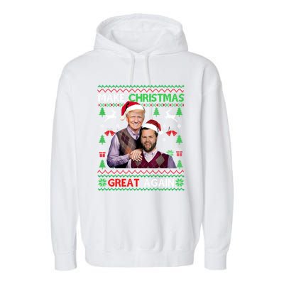 Trump Vance Brothers Funny Make Christmas Great Again Gift Garment-Dyed Fleece Hoodie