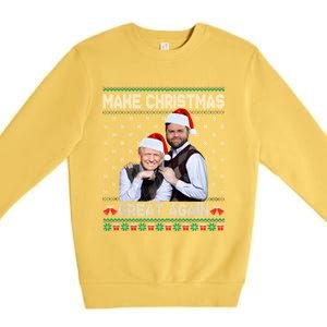 Trump Vance Brothers Make Christmas Great Again Ugly Gift Premium Crewneck Sweatshirt