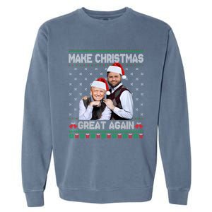 Trump Vance Brothers Make Christmas Great Again Ugly Gift Garment-Dyed Sweatshirt