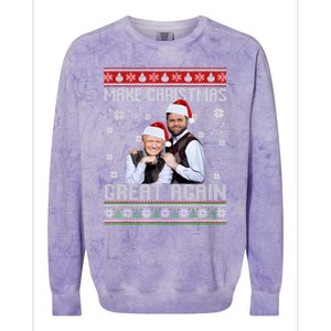 Trump Vance Brothers Make Christmas Great Again Ugly Gift Colorblast Crewneck Sweatshirt