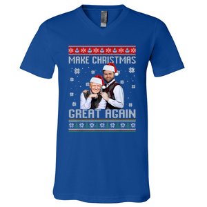 Trump Vance Brothers Make Christmas Great Again Ugly Gift V-Neck T-Shirt