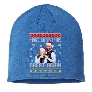 Trump Vance Brothers Make Christmas Great Again Ugly Gift Sustainable Beanie