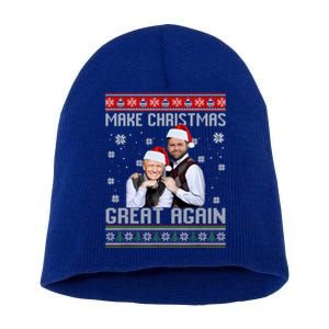 Trump Vance Brothers Make Christmas Great Again Ugly Gift Short Acrylic Beanie