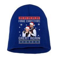 Trump Vance Brothers Make Christmas Great Again Ugly Gift Short Acrylic Beanie